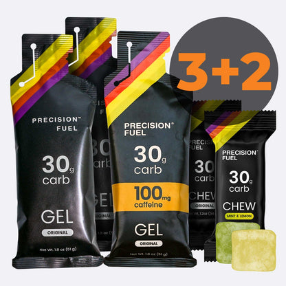 Tri gel & 2 Chew pack (PF30 gel x 2 / PF30 caffeine gel x 1 / Chew - Original x 1 / Chew - Mint and Lemon x 1)